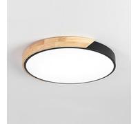 Lámpara de techo LED ultrafina de 5 cm con 3 temperaturas de color, diseño que cuida la vista, alto CRI 90+, cuerpo de metal y pantalla acrílica para sala de estar, dormitorio y pasillo (50 cm, 36 W,