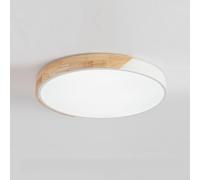 Lámpara de techo LED ultrafina de 5 cm con 3 temperaturas de color, diseño que cuida la vista, alto CRI 90+, cuerpo de metal y pantalla acrílica para sala de estar, dormitorio y pasillo (50 cm, 36 W,