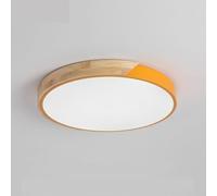Lámpara de techo LED ultrafina de 5 cm con 3 temperaturas de color, diseño que cuida la vista, alto CRI 90+, cuerpo de metal y pantalla acrílica para sala de estar, dormitorio y pasillo (50 cm, 36 W,
