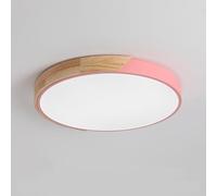 Lámpara de techo LED ultrafina de 5 cm con 3 temperaturas de color, diseño que cuida la vista, alto CRI 90+, cuerpo de metal y pantalla acrílica para sala de estar, dormitorio y pasillo (50 cm, 36 W,