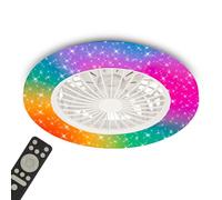 BRILONER - Ventilador De Techo Con Luz, CCT, RGBIC, Iluminación 5 Velocidades, Control Remoto, Regulable, Temporizador, Ventilador Techo, 48,5 x 14,5cm., Blanco