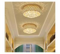 Lámpara de Techo, Light Luxury Crystal Ball Entry Hallway Aisle Modern Minimalist Bedroom Dining Room Round Gold Ceiling(Change,40cm)