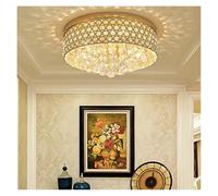 Lámpara de Techo, Light Luxury Crystal Ball Entry Hallway Aisle Modern Minimalist Bedroom Dining Room Round Gold Ceiling(Change,50cm)