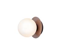 Nuura Aps Nuura Liila 1 plafón, Ø 14 cm IP44, bronce/ópalo