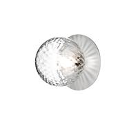 Lámpara de Techo Liila 1, Plata y Cristal Transparente , Tamaño Mediano