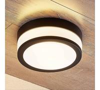 Lindby Lámpara de techo Flavi (Moderno) en Negro hecho Metal e.o. para Cuarto baño (2 llamas, E27) lámpara