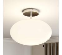 Lámpara de techo Lindby Sonika, Ø 40 cm, color níquel, cristal, E27