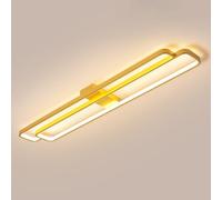 Lámpara de Techo Lineal Led Moderna, Luminaria de Techo para Pasillo, Luminaria de Techo para Dormitorio, Porche, Aseo, Tira Larga de Metal para Techo/Oro/40 cm