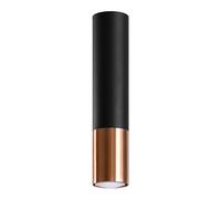 Lámpara de techo Loopez negro/cobre