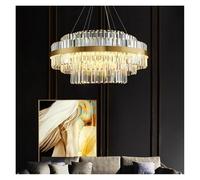 Lámpara de techo, luces colgantes LED nórdicas, lámpara de techo para dormitorio, sala de estar, lámpara de comedor, cocina, decoración del hogar (control remoto tenue, diámetro 80 cm, 3 capas) LWX