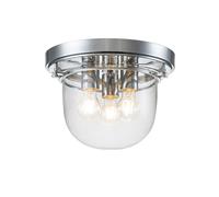 Lámpara de Techo Malo IP44 Cromo Ø 33CM 3x E27 Metal Cristal Baño Deckenleuchte