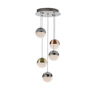 Lampara de techo metal color cromo serie sphere 35cm