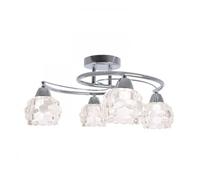 Lampara de techo metal color cromo serie tulipa glass 50cm 50 cm