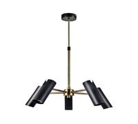 Lampara marrakech 5xgu10 negro/cuero regx58x58 cm orientable