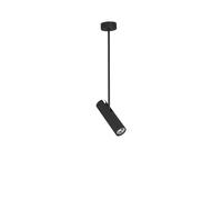Lámpara de techo metal negro pasillo salón dormitorio A: 56 cm GU10 máximo 35 vatios cilindro moderno plafón interior EYE SUPER A