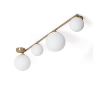 Lámpara de Techo Metal y Cristal Moonlight Brass 4 Focos