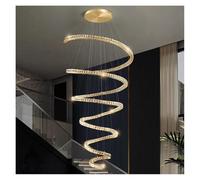 Lámpara de Techo, Modern Crystal Stair Chandelier Lights Indoor Lighting Ceiling Lamp Hanging Light led Chandeliers for Living Room lightin(Golden 150cm,Cold)