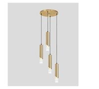 Lámpara de Techo, Modern Crystal Stair Chandelier Lights Indoor Lighting Ceiling Lamp Hanging Light led Chandeliers for Living Room lightin(Golden 4heads,Cold)