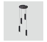 Lámpara de Techo, Modern Crystal Stair Chandelier Lights Indoor Lighting Ceiling Lamp Hanging Light led Chandeliers for Living Room lightin(Black 4heads,Warm)