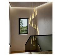 Lámpara de Techo, Modern Crystal Stair Chandelier Lights Indoor Lighting Ceiling Lamp Hanging Light led Chandeliers for Living Room lightin(24 Heads,Dimmable)