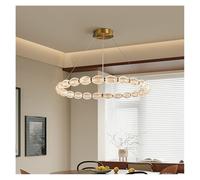 Lámpara de Techo, Modern Home Decor Ring led Lights Pendant Light Lamps for Living Room Chandeliers for Dining Hanging Indoor Lighting(Gold 80CM,Dimmable)
