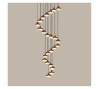 Lámpara de Techo, Modern Stair Chandelier Pendant Lights Indoor Lighting Ceiling Lamp Hanging Light led Chandeliers for Living Room lightin(24 Heads,Warm)