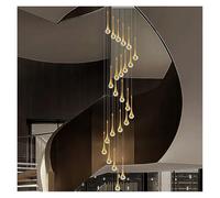 Lámpara de Techo, Modern Stair Chandelier Pendant Lights Indoor Lighting Ceiling Lamp Hanging Light led Chandeliers for Living Room lightin(48 Heads,Warm)