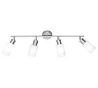 Lámpara de Techo Moderna 4xE14 Ø8cm En Níquel Techo, Manta Interior Cristal