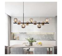 Lámpara de techo moderna de 11 cabezas con bolas de cristal para mesa, comedor, sala de estar, isla de cocina, lámpara colgante, decoración del hogar, iluminación interior, accesorio contemporáneo (bl