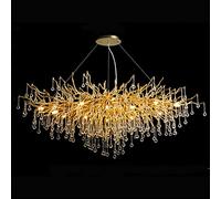 Lámpara de Techo Moderna de Cristal, Ideal para Decorar el hogar, Ideal para comedores, Salas de Estar y dormitorios (Blanco cálido, 140 cm de Largo).