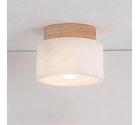 Lámpara de techo moderna de mediados de siglo con globo de vidrio, color negro y blanco, lámpara semiempotrada, lámpara de araña Sputnik de 5 luces, accesorios de iluminación para comedor, sala de est