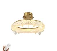 Lámpara de Techo Moderna, Lámpara de Araña para Sala de Estar, Lámpara de Comedor Moderna, Lámpara de Dormitorio Inteligente de Diseño con Cambio de Tres Colores, 65 * 27 Cm./No Aurora Angustiada/45*