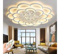 Lámpara de techo moderna LED con control remoto Lámpara de pared regulable para sala de estar Pantalla acrílica de cristal K9 3000K-6500K Lámpara de techo para dormitorio Comedor Luces colgantes