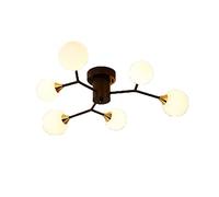 Lámpara de Techo Moderna y Creativa con Forma de Bola de Cristal para Sala de Estar, Dormitorio y Comedor. Lámpara de Techo Tipo Rama G9. Lámpara Molecular Magic Bean con Pantalla Blanca lec