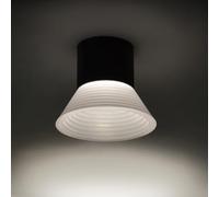Lámpara de Techo Negra Moderna, Luz de Techo LED para Salón, Focos de Techo de 1 Foco de Aluminio Mate y Acrílico, Proyector de Techo Estilo Industrial de 8W para Dormitorio, Pasillo, Cocina, Oficina