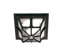 Lámpara De Techo Negra UV Resistente Cuadrada IP44 Rústica FRANKIE Para Exterior