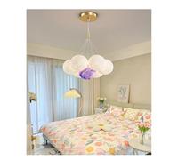 Lámpara de Techo, Nordic Bubble Ball LED Pendant Light Modern Hanging Chandelier for Living Dining Room Office Bedroom Home Decor(3-Color,C Gold 7light 12cm)