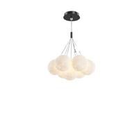 Lámpara de Techo, Nordic Bubble Ball LED Pendant Light Modern Hanging Chandelier for Living Dining Room Office Bedroom Home Decor(3-Color,B Black 7light 12cm)
