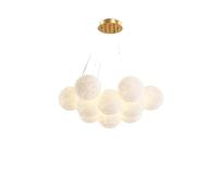 Lámpara de Techo, Nordic Bubble Ball LED Pendant Light Modern Hanging Chandelier for Living Dining Room Office Bedroom Home Decor(3-Color,A Gold 13light 12cm)