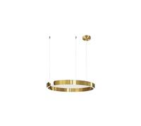 Lámpara de techo, Nordic Modern Rose Gold Ring Pendant Light Circular LED Chandelier for Living Room Dining Indoor Led Lights(Golden 60cm,Natural)