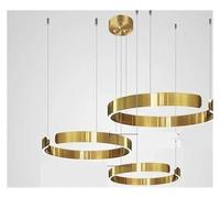 Lámpara de techo, Nordic Modern Rose Gold Ring Pendant Light Circular LED Chandelier for Living Room Dining Indoor Led Lights(Golden 40 60 80cm,Warm)