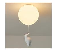 Lámpara de Techo nórdica con Forma de Oso de Dibujos Animados, lámpara Colgante Polar, Aplique de Pared con Bola de Cristal para recibidor, Ideal para Dormitorio, Isla de Cocina o habitación Infantil
