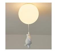 Lámpara de Techo nórdica con Forma de Oso de Dibujos Animados, lámpara Colgante Polar, Aplique de Pared con Bola de Cristal para recibidor, Ideal para Dormitorio, Isla de Cocina o habitación Infantil