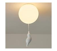 Lámpara de Techo nórdica con Forma de Oso de Dibujos Animados, lámpara Colgante Polar, Aplique de Pared con Bola de Cristal para recibidor, Ideal para Dormitorio, Isla de Cocina o habitación Infantil