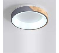 Lámpara de techo nórdico nueva gris redonda lámpara de dormitorio creativa LED simple moderno estudio iluminación interior madera lámparas de habitación
