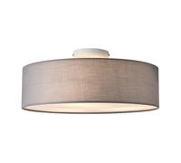 Lámpara de techo Omaha Lámpara de plafón Redonda 3xE27 Altura 17cm Diámetro 45 cm Luz Interior Luz para Cocina Dormitorio Salón Baño Organza Gris