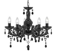 Lámpara De Techo Original 5X E14 Negra Ø48Cm Cristal Iluminación
