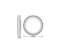 Lámpara de techo OSRAM SMART+ WiFi ORBIS ZEST, blanca, 50 cm, RGB CCT