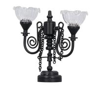 Lámpara de Techo para Casa de Muñecas, Elegante Lámpara de Flores para Casa de Muñecas, Diseño Vintage, Lámpara en Miniatura con Pila de Botón CR1632 120 MAh para Iluminación (A)