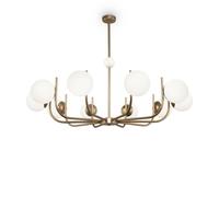 Maytoni lámpara colgante Rendez-vous color latón Ø 116 cm 10 luces